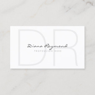 mit Monogramm, minimalistisch, modern und elegant Visitenkarte