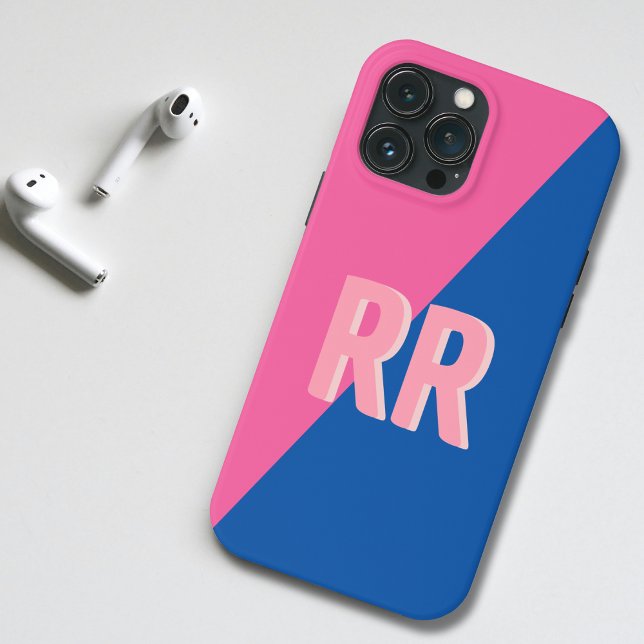 Mit Monogramm-modern-farbig Case-Mate iPhone Hülle (Von Creator hochgeladen)