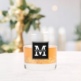 Mit Monogramm modern und Minimalistisch Personalis Whiskyglas