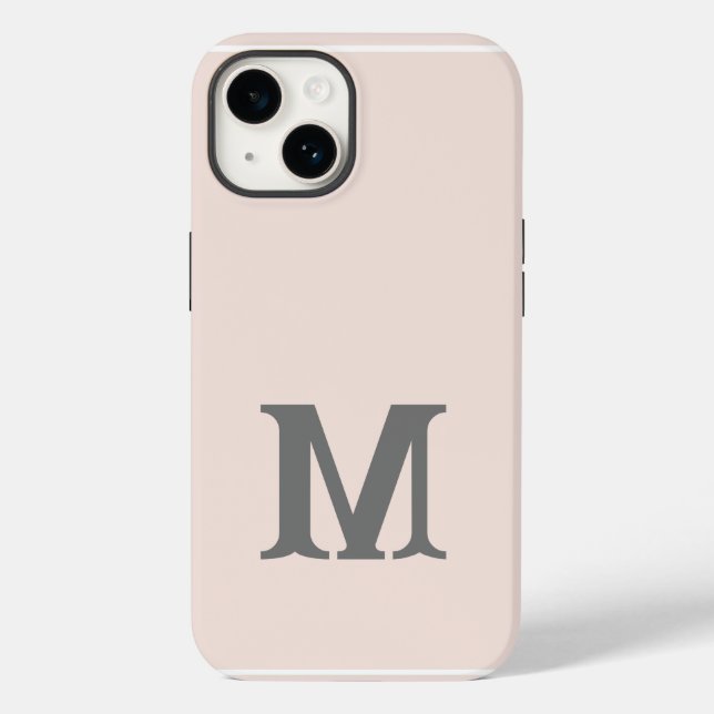 Mit Monogramm Moderne Schlichte Initial Case-Mate iPhone 14 Hülle (Rückseite)