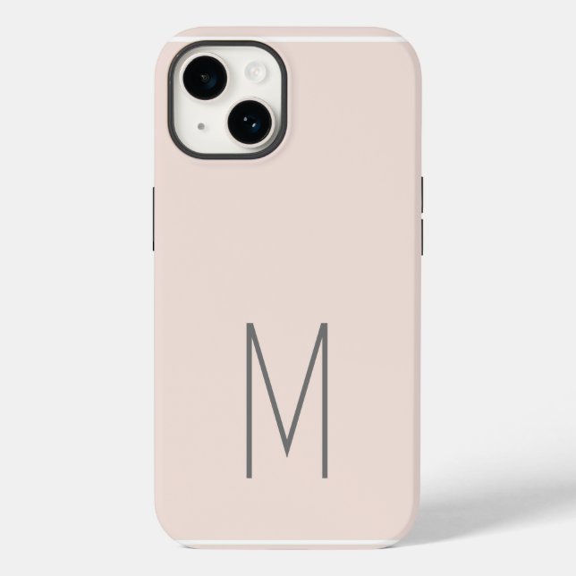Mit Monogramm Moderne Schlichte Initial Case-Mate iPhone 14 Hülle (Rückseite)