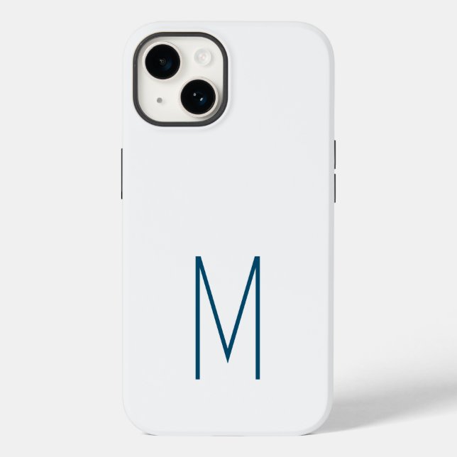 Mit Monogramm Moderne Schlichte Initial Case-Mate iPhone 14 Hülle (Rückseite)