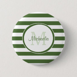 Mit Monogramm, moderne, weitläufige Waldstreifen Button