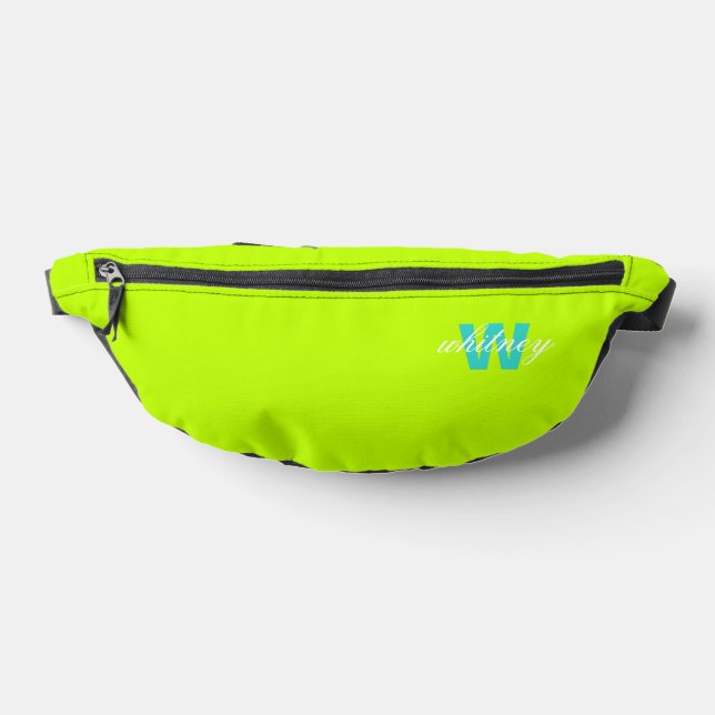 Mit Monogramm, modernes Chic Lime Green Bauchtasche (Ablage )