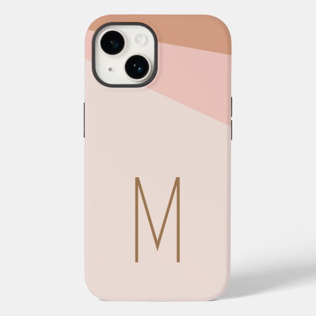 Mit Monogramm Modernes Schlichtes Urkunde Case-Mate iPhone 14 Hülle (Rückseite)