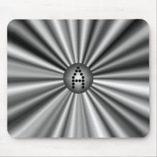 Mit Monogramm Modernes, stilvolles Schwarz-weißes Mousepad