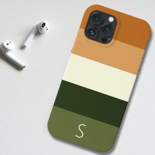 Mit Monogramm modernes Streifenmuster Case-Mate iPhone Hülle