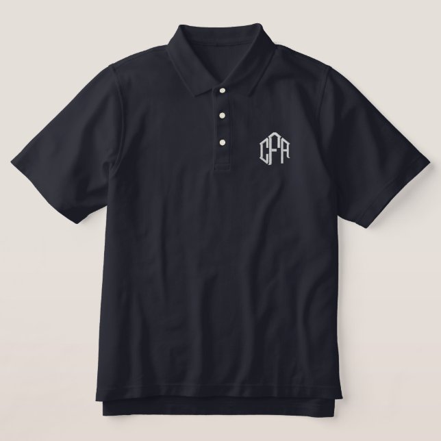 Mit Monogramm Monogramm aus drei Anfangsblöcken (Design Vorderseite)