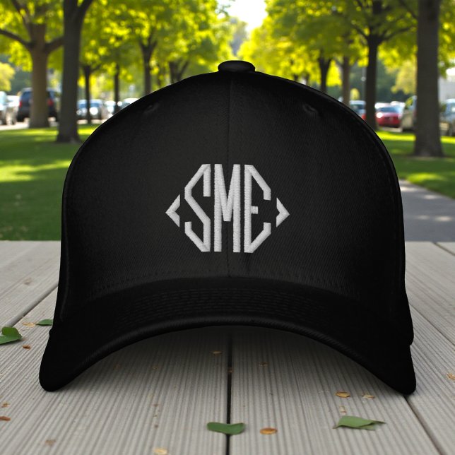 Mit Monogramm Monogramm-Initialen benutzerdefinier Bestickte Baseballkappe (Von Creator hochgeladen)