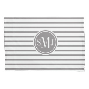Mit Monogramm Muster für dünne Streifen Kissenbezug