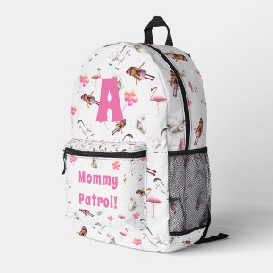 Mit Monogramm Muster in rosa Bedruckter Rucksack