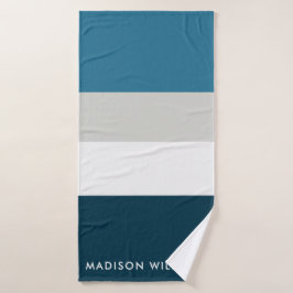 mit Monogramm, Name Badhandtuch Set