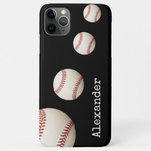Mit Monogramm Name Baseball Black Sport   Case-Mate iPhone Hülle