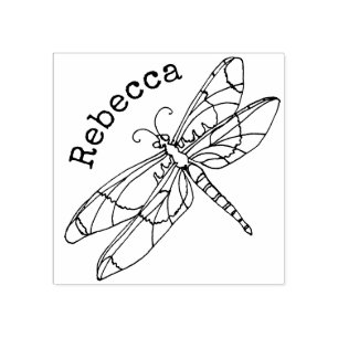 Mit Monogramm Name der Libelle Gummistempel