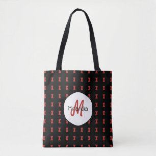 Mit Monogramm Name des Schwarzen Widow-Musters in Tasche