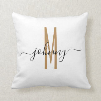 Mit Monogramm Name des Skriptstils Kissen