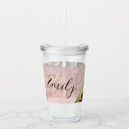 Mit Monogramm Name des Tierdrucks Acryltrinkbecher