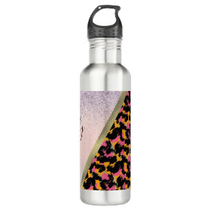 Mit Monogramm Name des Tierdrucks Edelstahlflasche