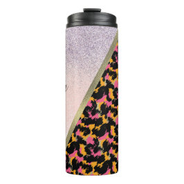 Mit Monogramm Name des Tierdrucks Thermosbecher