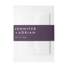 mit Monogramm, Name Einladungsbanderole