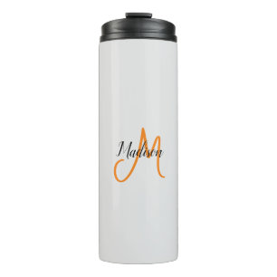 Mit Monogramm Name für moderne Handschrift Thermosbecher