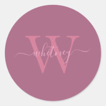 Mit Monogramm Name für Preppy Chic Pink + Initialn