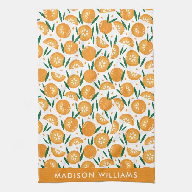 mit Monogramm, Name Geschirrtuch (Vertikal)