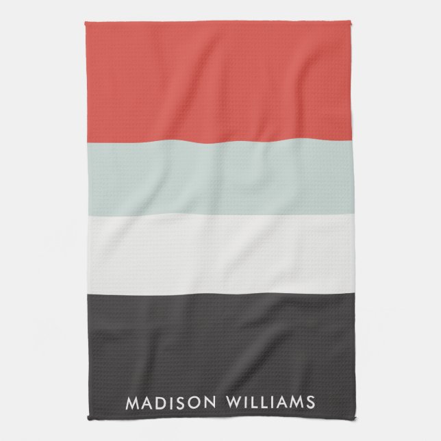 mit Monogramm, Name Geschirrtuch (Vertikal)