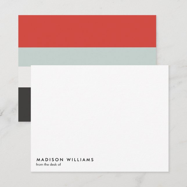 mit Monogramm, Name Mitteilungskarte (Vorne/Hinten)