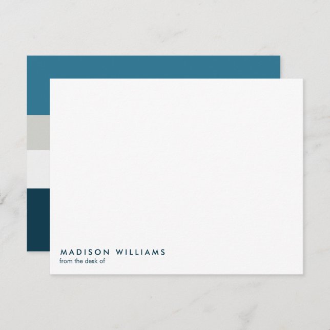 mit Monogramm, Name Mitteilungskarte (Vorne/Hinten)