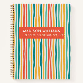 mit Monogramm, Name Notizbuch