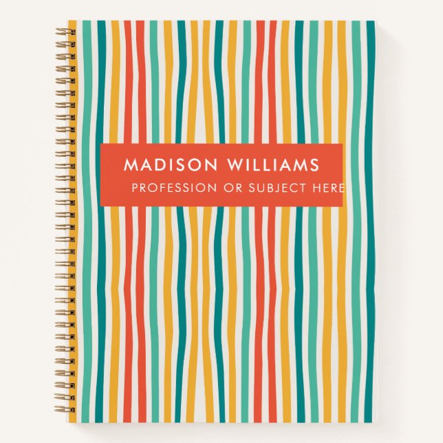 mit Monogramm, Name Notizbuch (Vorderseite)