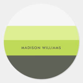 mit Monogramm, Name Runder Aufkleber