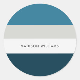 mit Monogramm, Name Runder Aufkleber