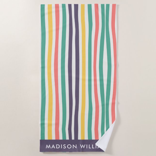 mit Monogramm, Name Strandtuch (Vorderseite)