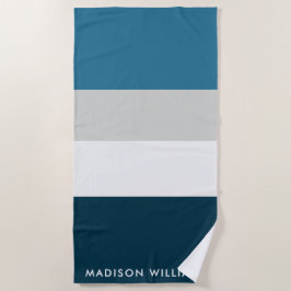 mit Monogramm, Name Strandtuch