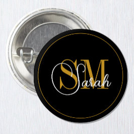 Mit Monogramm Name und elegante Unterschrift Button