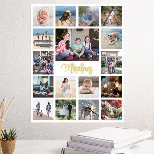 Mit Monogramm Name und erste moderne FotoCollage Foliendrucke