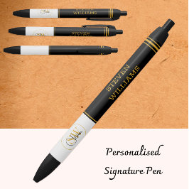 Mit Monogramm Name und moderne Unterschrift Kugelschreiber