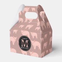Mit Monogramm Niedliches rosa Schweinepatel Geburt