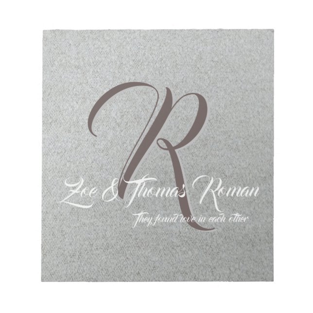 Mit Monogramm Notizblock (Vorderseite)