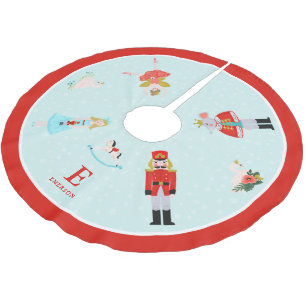 Mit Monogramm Nutcracker Ballet-Zeichen Polyester Weihnachtsbaumdecke