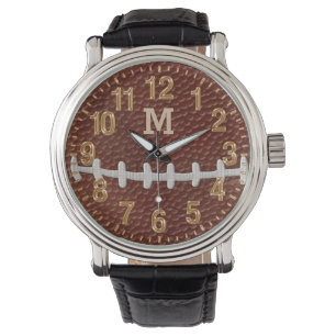 MIT MONOGRAMM oder Jersey NUMMER Football Watches Armbanduhr