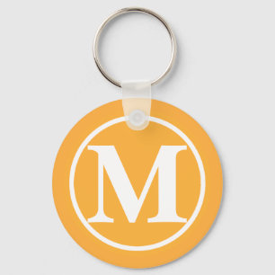 Mit Monogramm Orange BB Schlüsselanhänger