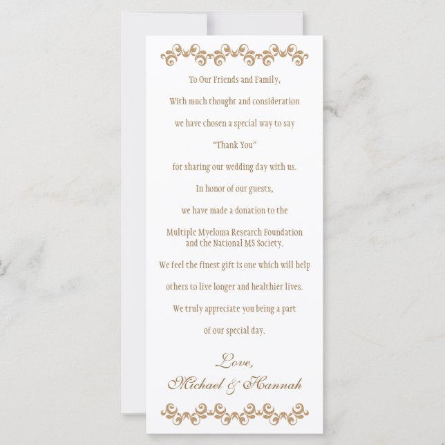Mit Monogramm Orange Gold marokkanische Hochzeitsf (Vorderseite)