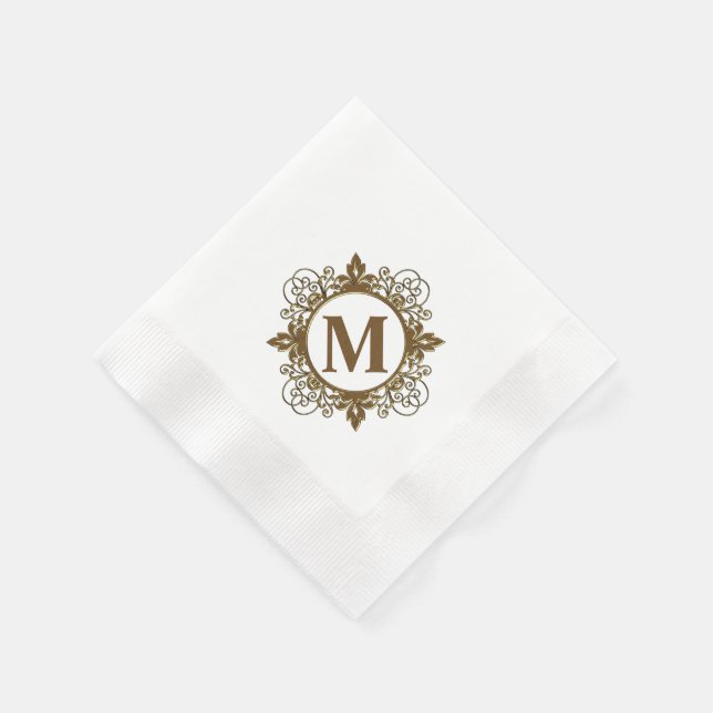 Mit Monogramm Paper Napkins Serviette (Ecke)