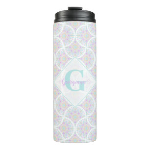 Mit Monogramm Pastel Rainbow Sundae Thermosbecher