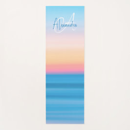 Mit Monogramm Pastell Beach Sunset Custom Yogamatte