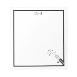 Mit Monogramm Pen Notizblock