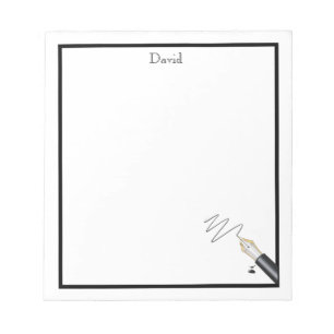 Mit Monogramm Pen Notizblock